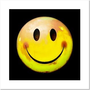 Retro Metal Smiley Face 01 Posters and Art